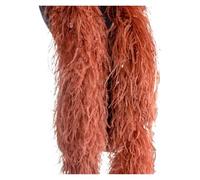 Feather Boa White Black Ostrich Feathers Boa Fluffy Plumes for Wedding Clothes Shawl BAG Decoration Sewing Crafts(RED COFFEE)