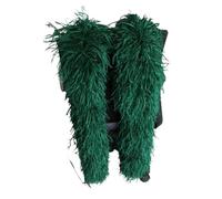 Feather Boa White Black Ostrich Feathers Boa Fluffy Plumes for Wedding Clothes Shawl BAG Decoration Sewing Crafts(Color 8)