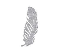 Feather Brooch Female Atmosphere Exquisite Corsage Simple Fashion Pin Retro Suit Accessories Flower Brooch (Silver, One Size)