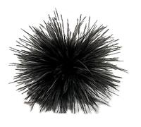 Feather Brooch Hair Hat Accessories for Woman Men, Black