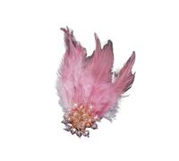 Feather brooch, Vintage Atmospheric Crystal Feather Brooch Luxury Elegant Corsage Pin High-end Banquet Accessories Jewelry(Color-02)