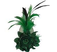 Feather Brooch, Vintage Natural Feather Women's Fascinator Hat Feather Hair Clip Elegant Corsage Brooch Flower Hat Feather Brooch Pin Badge for Suit Hats for Wedding Banquet Party
