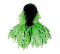 Feather Cape with Hood for Men and Women - Short Feather Cape Poncho - Costume Accessory for Carnival Halloween Cosplay Festival - Gothic Showgirl Shoulder Wrap - One Size
