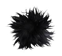 Feather Corsage Brooches For Women Elegant Flower Lapel Pins Wedding Party Badge Jewelry Accessories(Black)