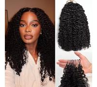 Feather Crochet Human Hair 14 Inch Crochet Burmese Curly 15A 100% Human Hair Bundles 100 grams Pre-Separated Crochet Hair for Black Women Burmese Curly Invisible Crochet Hair Extensions
