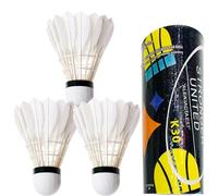 Feather D' Shuttlecocks, Badminton Ball - Badminton Balls with Feathers of 3 Pieces | Badminton Training Equipment, Badminton Shuttlecocks with High Speed Feathers for