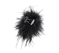 Feather Decor Hairpin Back Head Hair Clip Women with Faux Anti-slip Teeth Claw Cartoon Styles Durable Plastic Accessory for Everyday B