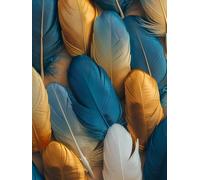 Feather Diamond Art Kits Adults, Abstract Diamond Painting, Crystal Art Kits for Adults, DIY Round Full Drill Embroidery Cross Stitch Canvas Painting Crafts Pictures, Home Wall Decor, 30x40cm 9-7211