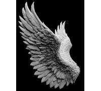 Feather Diamond Art, Wing 5D Diamond Painting Kits, Full Drill Crystal Art Kits for Adults, 5D Cross Stitch Embroidery Crafts Pictures, DIY Adult Crafts, Gifts for Men, Spring Decor, 20x28in G-8324