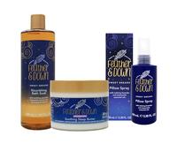 Feather & Down Nighttime Nourish & Unwind Bundle - Sleep Butter (300ml), Bath Soak (500ml) & Pillow Spray (100ml) - Lavender & Chamomile Sleep Trio, Vegan & Cruelty-Free