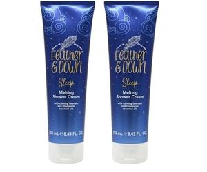 Feather & Down Sweet Dream Melting Shower Cream (250ml) - With Calming Lavender & Chamomile Essential Oils. Cruelty Free. Vegan Friendly. Natural Extracts. (Pack of 2)