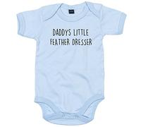 Feather Dresser Baby Body Suit Daddys Little Newborn Babygrow Blue with Black Print 12-18 Months