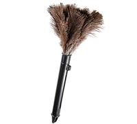 Feather duster extendable，fluffy ostrich feathers for cleaning，duster Removal Tool Household with Plastic Handle（15.74 inch）