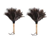 Feather duster， Wood Handle, Fluffy Natural Genuine Feathers, Ideal For Home, Car, Office Cleaning