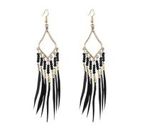 Feather Earrings for Women Dangling Western Boho Feather Tassel Earrings Vintage Long Dangle sJewelry Gifts (101)