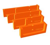 Feather Edge Cladding Spacer Tool - Close Board Fencing Jig with 25mm Overlap Guide - Even Gap Spacing Template for Featheredge Fence Boards (Full Set (100mm 125mm 150mm 175mm))