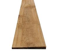 Feather Edge Fence Boards Brown Treated Timber 125mm Wide (10, Brown, 150cm Long)