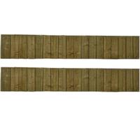 Feather Edge Fence, Flat Top Fence Panel, Pressure-Treated Panel, Closeboard Effect Fully Framed (1 feet (w) X 1 feet (H))