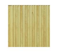 Feather Edge Fence Panels | Timber Fence Screening | Balcony Privacy Tanalised Pressure Treated Security Closeboards | Vertical Garden Boundary Boards (6FT Length x 6FT Height, 5)