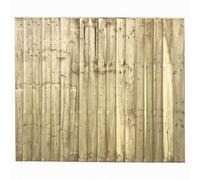 Feather Edge Panels Heavy Duty Garden Fence Panel Pressure Treated Garden Fence 15 Year Anti-Rot Guarantee 180cm x 180cm (6 Foot x 6 Foot)
