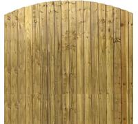 Feather Edge Vertical Fence,Overlapped Panel, Top Dome Fence Panel, 6ft Length, Shoulder Height, Treated Feather Edge Closeboard Planks (6ft x 5ft (183cm x 152cm), 10)