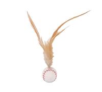 Feather Elastic For Cats Interactive Bouncy With Feathers For Cats Mini Basketball Soccer Toys For Exercise Cat Chew Toys For Indoor With Feather Yqs200 (C, One Size)