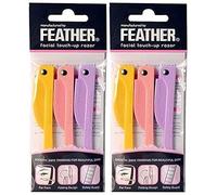 Feather Flamingo Facial Touch-up Razor (3 Razors X 2 Pack)
