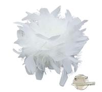 Feather Flower Large Brooch Lapel Pins for Women: Elegant Fluffy Feather Brooch Pin Accessories Hair Clip for Wedding Corsage Lapel Pin Bridal Hairband Derby Fascinator Hat Derby Cocktail Party