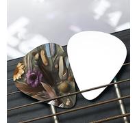 Feather flower Patterned guitar pick set - (thin/medium/thick), widely compatible with all kinds of stringed instruments,