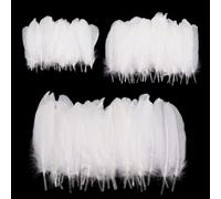 Feather for Crafts, 250 Pcs White Feathers Natural Goose Feathers for DIY Dream Catchers/Earrings/Wedding Party Decorations (3 Sizes)