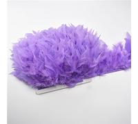 Feather Fringe, Tail Feather Ribbon, Fringe,3M Fluffy Feathers Trim on Tape Tassel Sewing Trimmings DIY Clothes Dress Decoration(16.Light Purple)