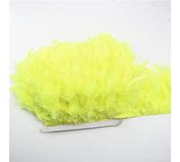 Feather Fringe, Tail Feather Ribbon, Fringe,3M Fluffy Feathers Trim on Tape Tassel Sewing Trimmings DIY Clothes Dress Decoration(27.Fluorescent Green)