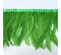 Feather Fringe Trim， Pheasant Feather Trim Fringe Multicolor 1-10M for Crafts Wedding(Apple Gn,10 Meters)
