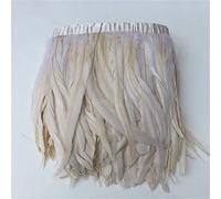 Feather Fringe Trim， Pheasant Feather Trim Ribbon Multicolor 12-14 Inch 1-10 Meters for Crafts Decoration(White9,10 Meters)