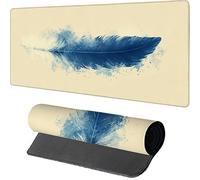 Feather Gaming Mouse Mat 1000x500x3mm, Mouse Pad Large Blue, Desk Mat with Stitched Edge, Mousepad with Non-Slip Rubber Base, Office Accessories, Keyboard Pad, for Gifts, Gaming, Desk Office, F-2458