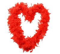 FEATHER GARLAND FOR CHRISTMAS TREE. 180CM / 5.9FT RED XMAS GARLAND DECORATIONS. CHRISTMAS TREE DECORATIONS RED. CHRISTMAS TREE TINSEL/RED FLUFFY TINSEL. PACK OF 1