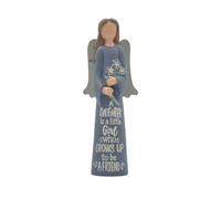 Feather & Grace Angel Hand Painted Resin Decorative Figurine | Resin For Daughter | Pefect Decortation for Living Room, Bookshelf, Desk