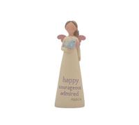 Feather & Grace Birth Angel Hand Painted Decorative Figurine Resin with March | Pefect Decortation for Living Room, Bookshelf, Desk | Gift for friend & family - Multicolor