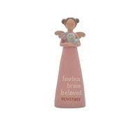 Feather & Grace Birth Angel Hand Painted Decorative Figurine Resin with November | Pefect Decortation for Living Room, Bookshelf, Desk | Gift for friend & family - Multicolor