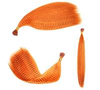 Feather Hair Extension Synthetic Colored Feather Hair Extensions 16" 10 Strands/Pack Black gold WomenHigh Temperature Fiber Wig Accessories(11)