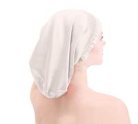 Feather Hair Fascinator Headband Border Wooden Ear Lace Long Tube Silk Silk Nightcap Hair Hat Ladies Home (Light Gray, One Size)
