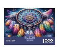 Feather Hand Wind Chime 1000 Pieces Jigsaws for Adults Educational Games Beautiful Home Decoration Art Colorful DIY Craft 70x50cm/1000pcs