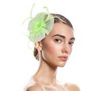 Feather Headband, Flower Feather Headwear, Hair Accessories Hats For Women Fascinators Womens Pillbox Flower Hat For Tea Party Cocktail Wedding Church for Women Performance Party Going (B, One Size)