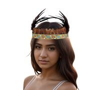 Feather Headband Indian Feather Headdress Crown Headpiece Carnival Fascinator Costume Hair Accessories for Women