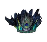 Feather Headwear Feather Headband Flapper Headpiece Carnival Costume Head Wear Fashion Soft and Comfortable Hair 1920s Accessories for Women Girls Party Decoration (Silver Tassel (Black, One Size)