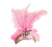Feather Headwear for Women Girls 1920s Tassel Black Feather Headband Flapper Headpiece Carnival Head Wear Fashion Soft Comfortable Hair Accessories for Women Girls Carnival Party Costume (One Size)