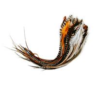 Feather Headz 15 Natural Fluffy Color Hair Feathers - 7''- 12'' Long Natural Fluffy Extension, Feather Extension DIY Kit Eye-Catching Design 10 Micro-link Beads 100% Real Rooster Feathers,1 Count