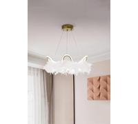 Feather LED Ceiling light Chandelier Pendant Light H&O Direct Multi One Size