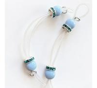 Feather-Light Non-Piercing Nipple Clamps, Adjustable Pressure for Sensual Tease, Elegant Breast Jewelry for BDSM Play, Couples’ Fun, Adult Toy for Women (Blue)