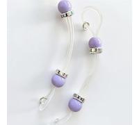 Feather-Light Non-Piercing Nipple Clamps, Adjustable Pressure for Sensual Tease, Elegant Breast Jewelry for BDSM Play, Couples’ Fun, Adult Toy for Women (Purple)